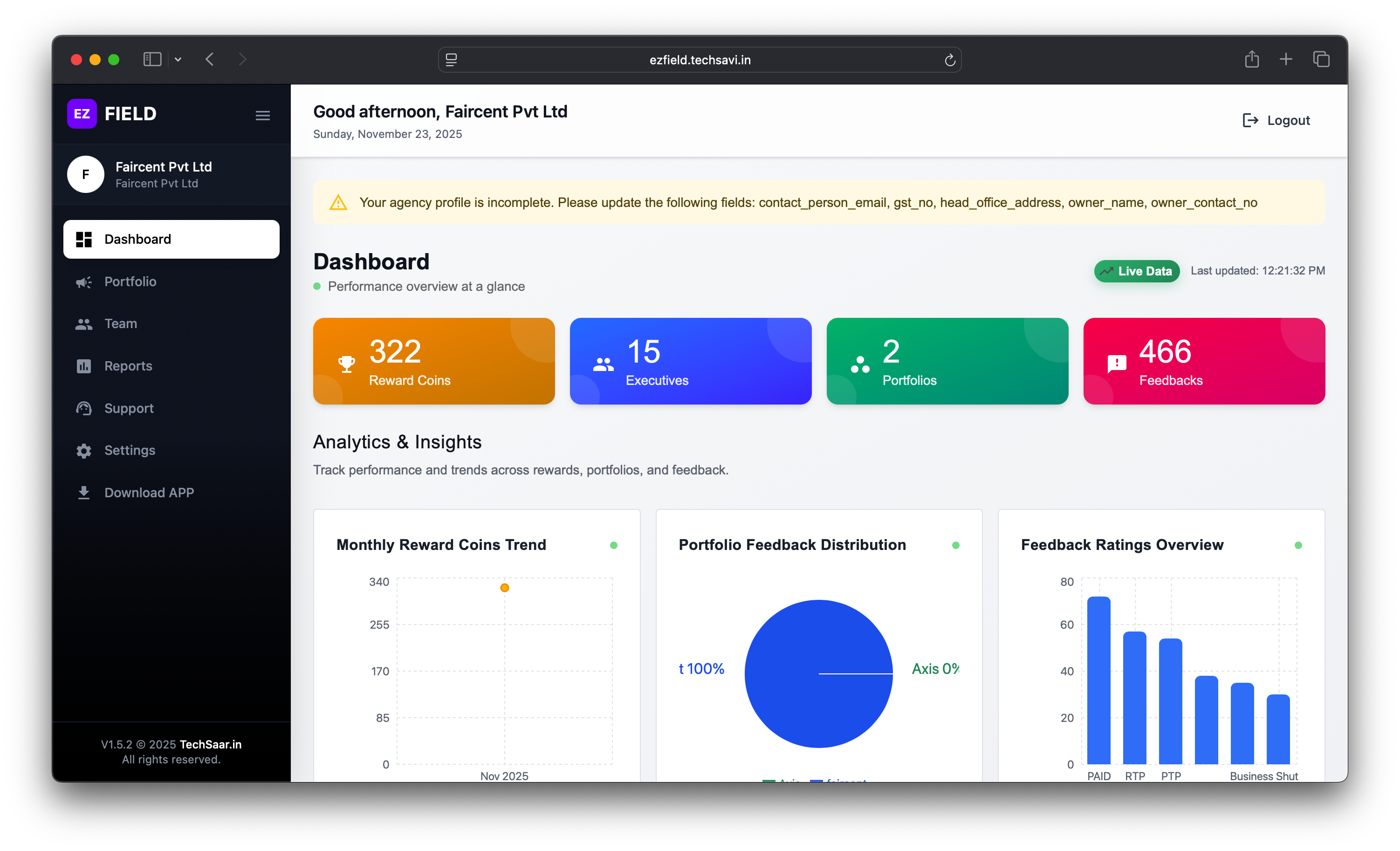 Agency Dashboard